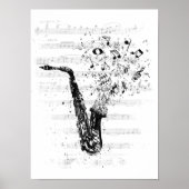 Schwarzsaxophon Poster (Vorne)