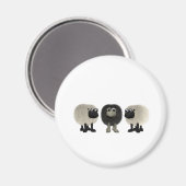 Schwarzschaf Magnet (Vorderseite/Rückseite)