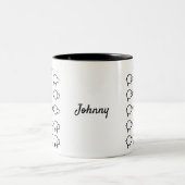 Schwarzschaf Mutterkaffee Tasse Schwarz-weiß (Mittel)