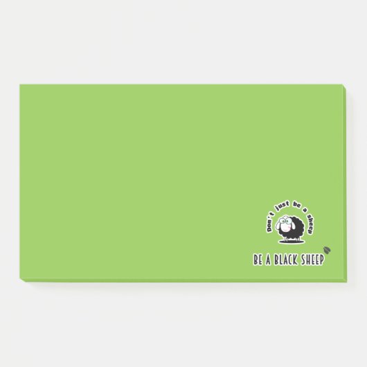 Schwarzschaf Post-it Klebezettel (Vorderseite)