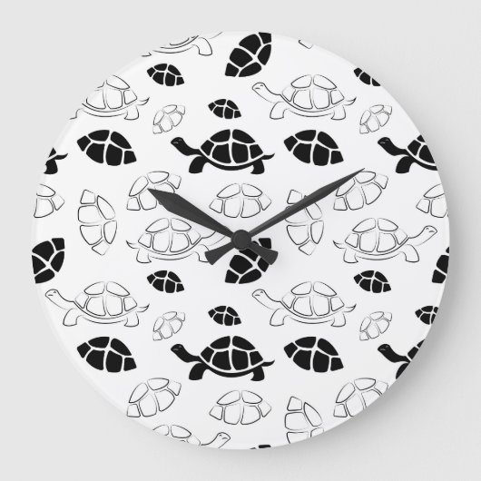 Schwarzschildkröte Große Wanduhr (Vorderseite)