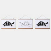 Schwarzschildkröte Wandteppich Mit Holzrahmen (Dreifach)