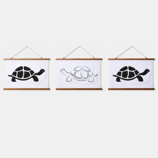 Schwarzschildkröte Wandteppich Mit Holzrahmen (Dreifach)