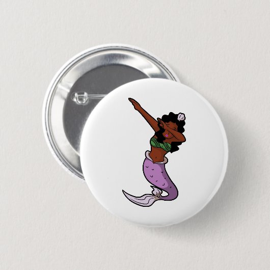 Schwarzschläfermermaid Button (Vorne & Hinten)