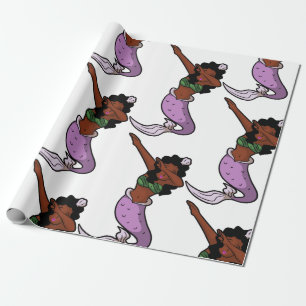 Schwarzschläfermermaid Geschenkpapier
