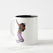 Schwarzschläfermermaid Zweifarbige Tasse (Vorderseite Links)