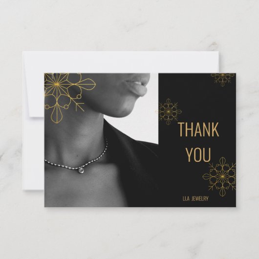 Schwarzschmuck, Kleinunternehmen, Dankeskarte (Vorderseite)