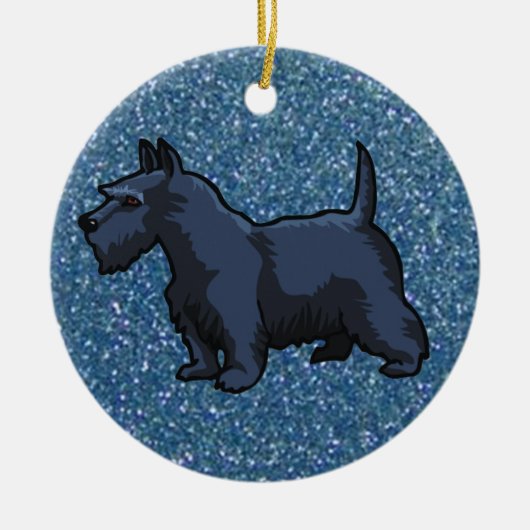 Schwarzschnauzer Keramikornament (Vorne)