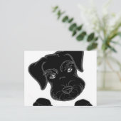 Schwarzschnauzer Postkarte (Stehend Vorderseite)