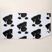 Schwarzschnauzer Strandtuch (Vorderseite)