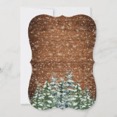 Schwarzschneewald und Waldkiefer Brautparty Einladung (Rückseite)