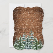 Schwarzschneewald & Waldkiefer Neujahr Party Einladung (Rückseite)