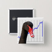 Schwarzschwan-Marktzusammenbruch Button (Vorne & Hinten)