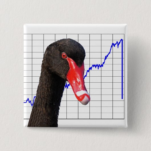 Schwarzschwan-Marktzusammenbruch Button (Vorderseite)