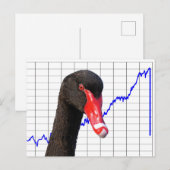 Schwarzschwan-Marktzusammenbruch Postkarte (Vorne/Hinten)
