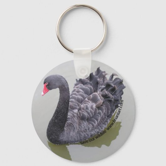 Schwarzschwan Schlüsselanhänger (Vorderseite)