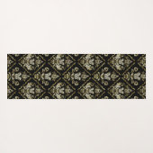 Schwarzschwarzes Dämpfermuster Yogamatte (Rückseite (Horizontal))