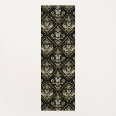 Schwarzschwarzes Dämpfermuster Yogamatte (Vorderseite)