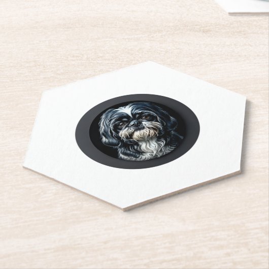 Schwarzseh tzu untersetzer (angewinkelt)