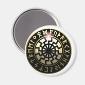 Schwarzsonnrad Magnet (Vorderseite/Rückseite)