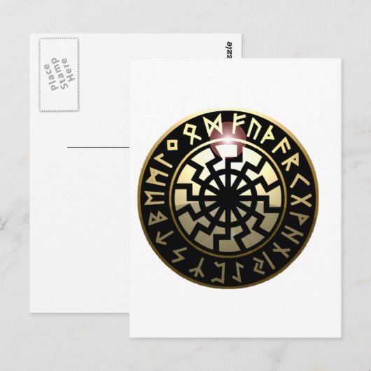Schwarzsonnrad Postkarte (Vorne/Hinten)