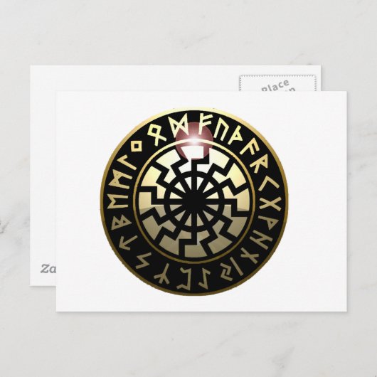Schwarzsonnrad Postkarte (Vorne/Hinten)