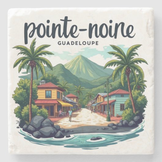 SCHWARZSPITZE GUADELOUPE STEINUNTERSETZER (Vorderseite)