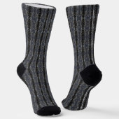 Schwarzspitzen-2-Baumrinden-Muster Socken (Gewinkelt)