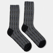 Schwarzspitzen-2-Baumrinden-Muster Socken (Rechts)