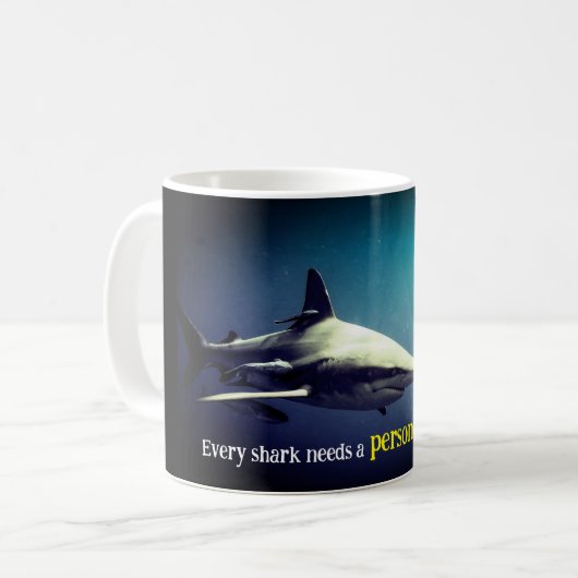 Schwarzspitzenhai Kaffeetasse (Vorderseite Links)