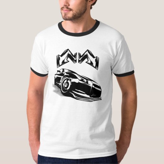 Schwarzsportwagen T-Shirt (Vorderseite)