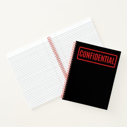 Schwarzstempelfestes KonfidenzNotebook Notizblock (Innenseite)