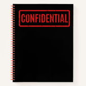 Schwarzstempelfestes KonfidenzNotebook Notizblock (Vorderseite)