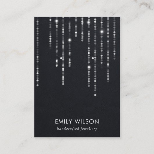 SCHWARZSTEUERLICHTEN VELVET STUD EARRING ANZEIGE  VISITENKARTE (Vorderseite)