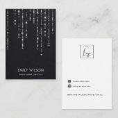 SCHWARZSTEUERLICHTEN VELVET STUD EARRING ANZEIGE  VISITENKARTE (Vorne/Hinten)