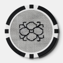 Schwarzstichstickerei-Pokerchip Pokerchips