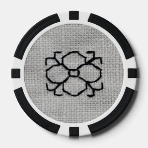 Schwarzstichstickerei-Pokerchip Pokerchips