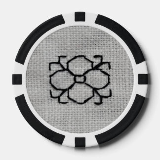 Schwarzstichstickerei-Pokerchip Pokerchips