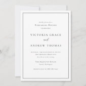 Schwarztypografie Förmliches Probe-Dinner Einladung (Vorderseite)