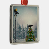 Schwarzvögel dekorieren Ravens Weihnachtsbaum Ornament Aus Metall (Rechts)