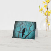 Schwarzvogel mit blauem Himmel Karte (Gelbe Blume)