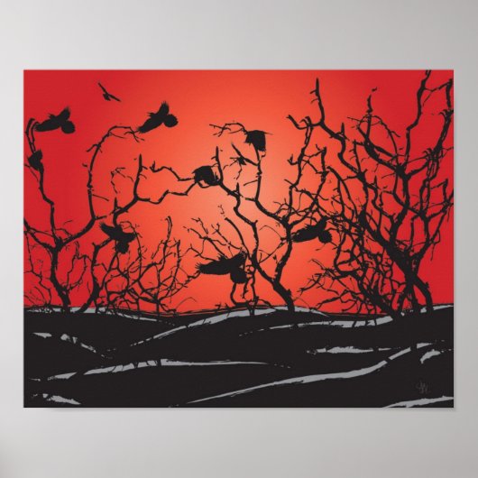 Schwarzvögel Poster (Vorne)