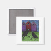 Schwarzvögel spielen magnet (Vorderseite/Rückseite)