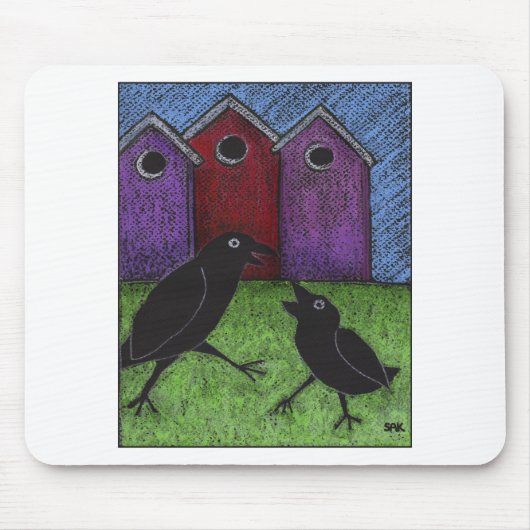 Schwarzvögel spielen mousepad (Vorne)