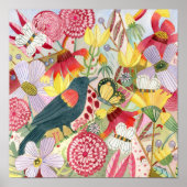 Schwarzvogel/Wiesenposter Poster (Vorne)