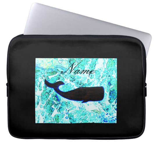 Schwarzwal auf blauem Thunder_Cove Laptopschutzhülle (Vorderseite)