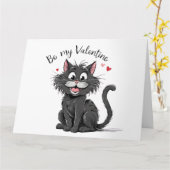 Schwarzwal-Tageskatze Karte (Gelbe Blume)