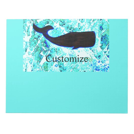 Schwarzwal Thunder_Cove Blau Notizblock (Vorderseite)