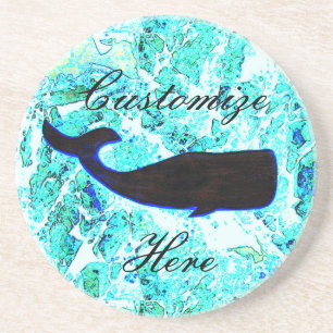 Schwarzwalblau Sandstein Untersetzer