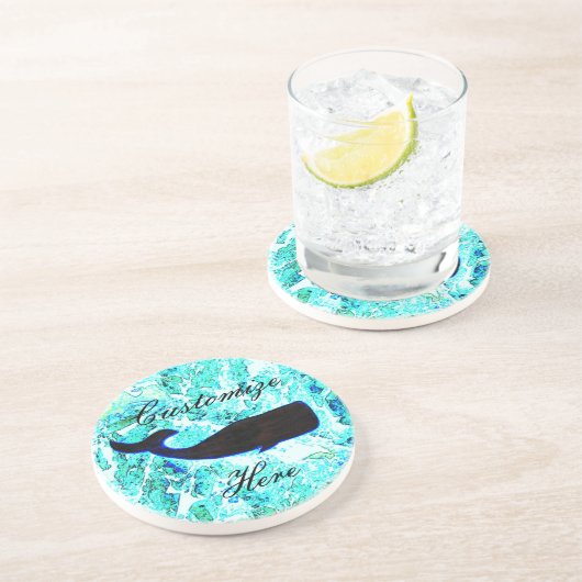 Schwarzwalblau Sandstein Untersetzer (Seite)